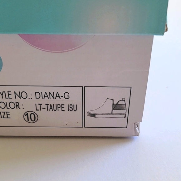 🌻 Soda Diana Wedge Sneaker Bootie Taupe Size 10 - Picture 4 of 5